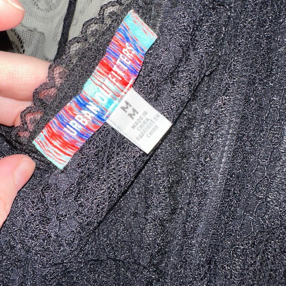 Urban Outfitters Lacy Little Black Baby Doll Dress Size Medium - Picture 6 of 6